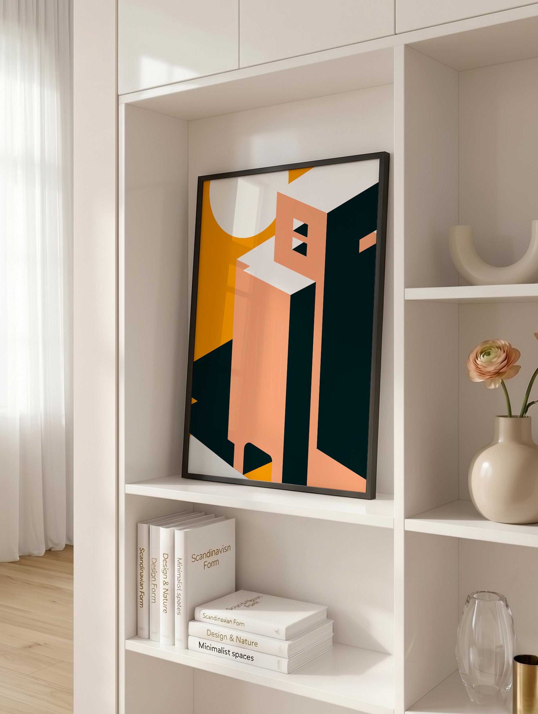 Modern fasadgeometriposter