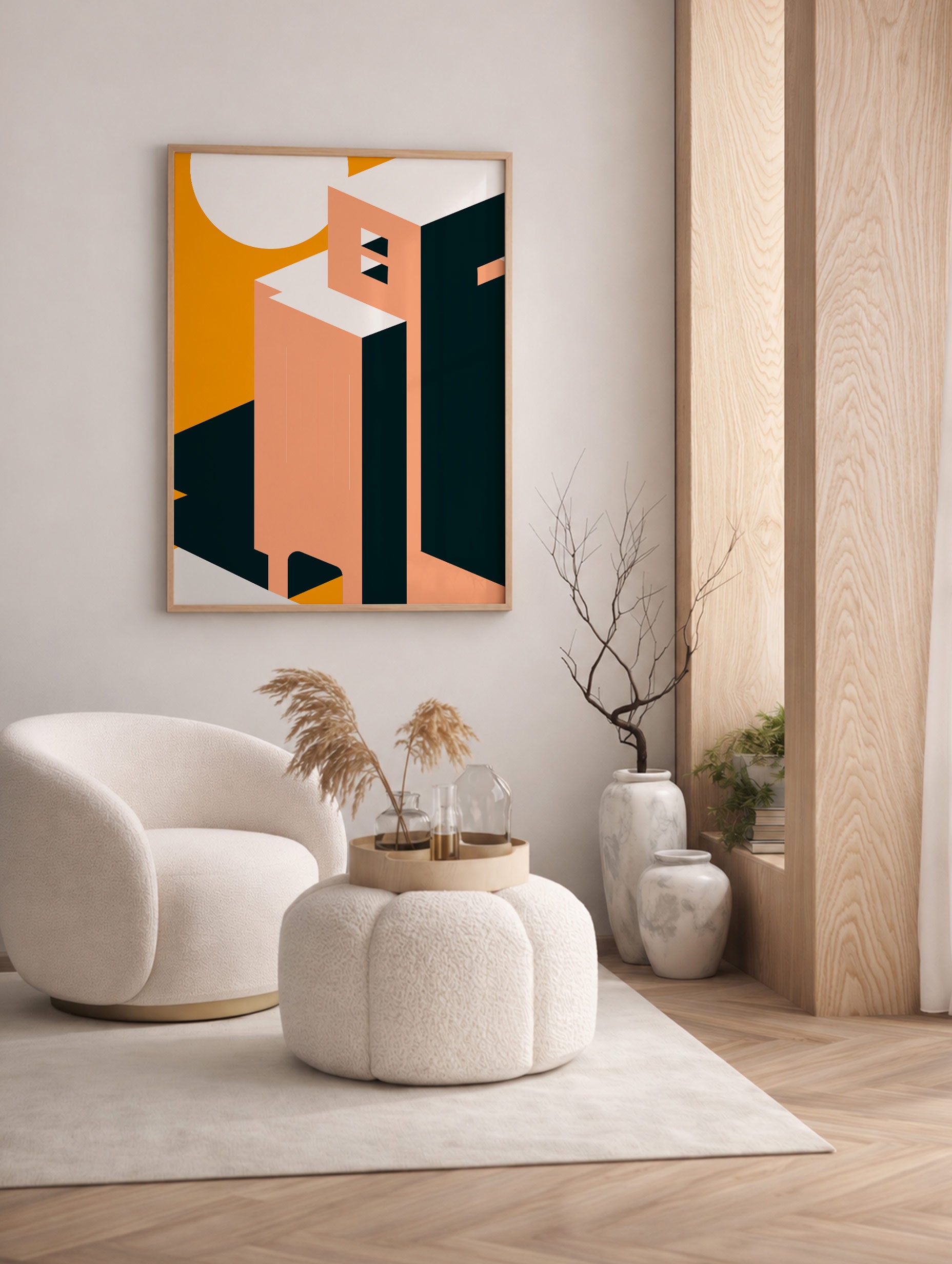 Modern fasadgeometriposter