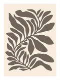 Beige Grafisk Lövposter Nr 2