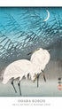 Egrets and Reeds in Moonlight - Ohara Koson