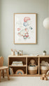 Elephant Flying with Balloons Poster Mockup