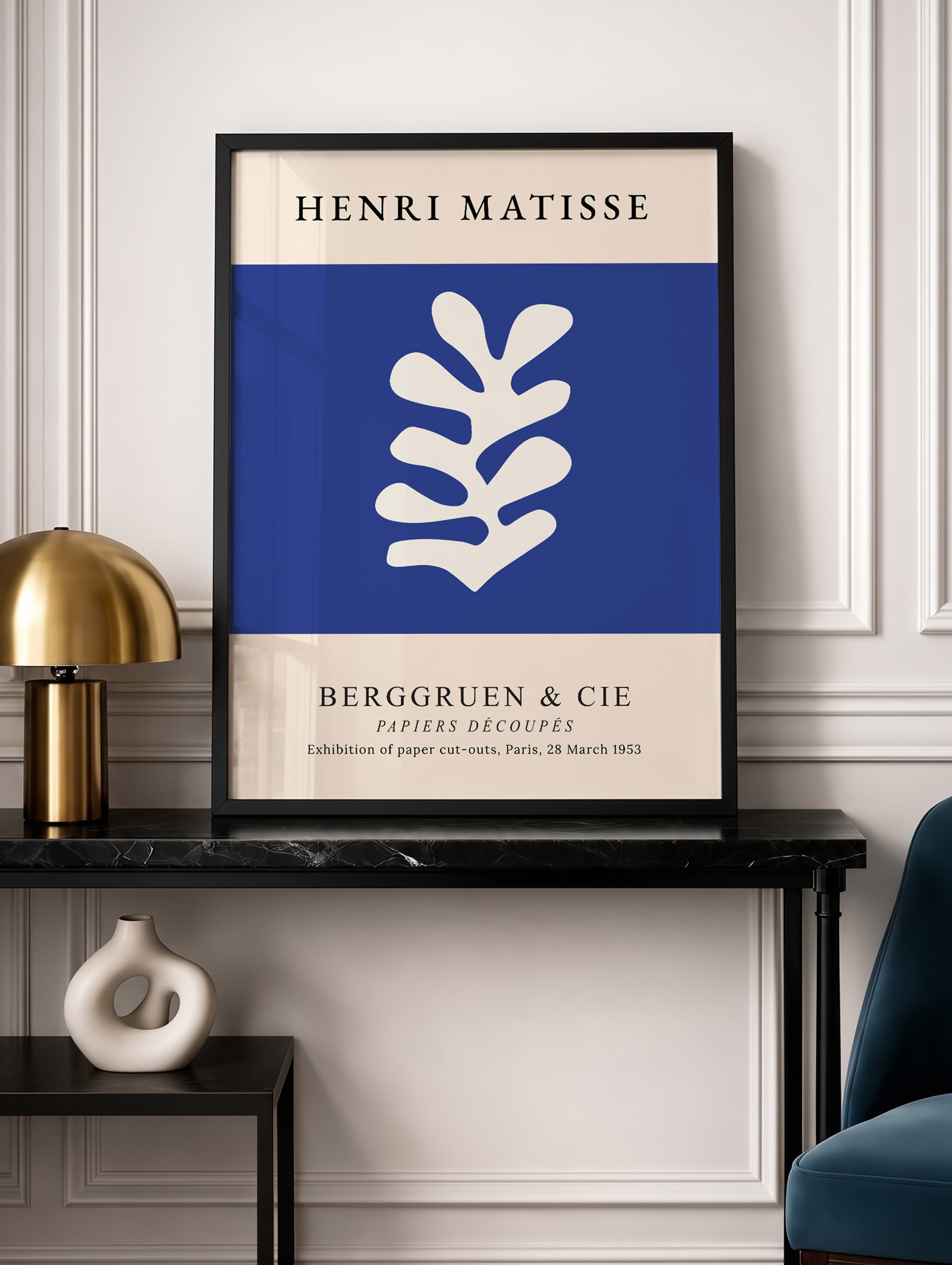 Matisse Blue Cut-Out Poster Mockup