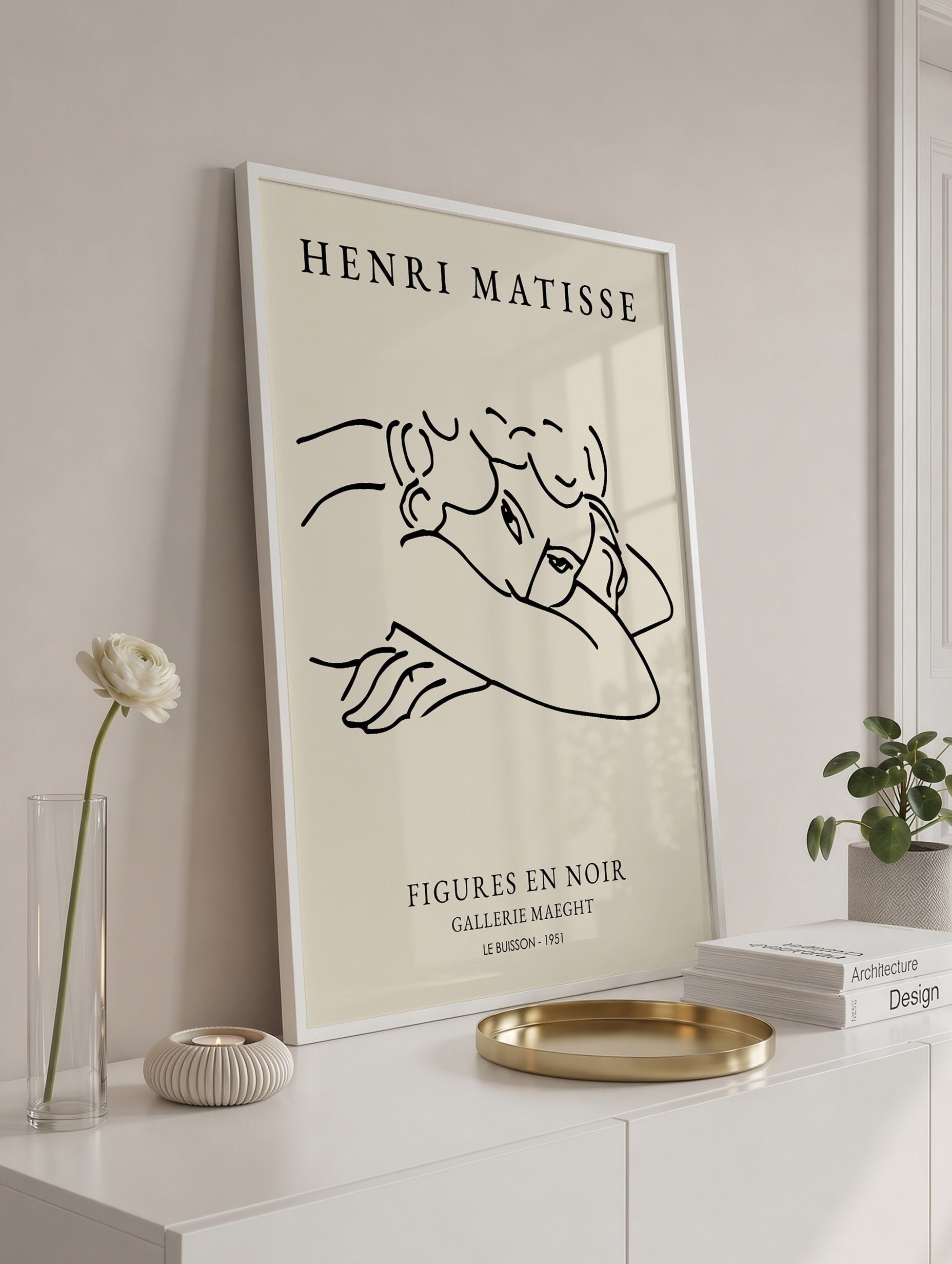 Le Buisson Line Figure Poster Mockup