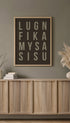 Lugn Fika Mysa Sisu Typography Poster Mockup