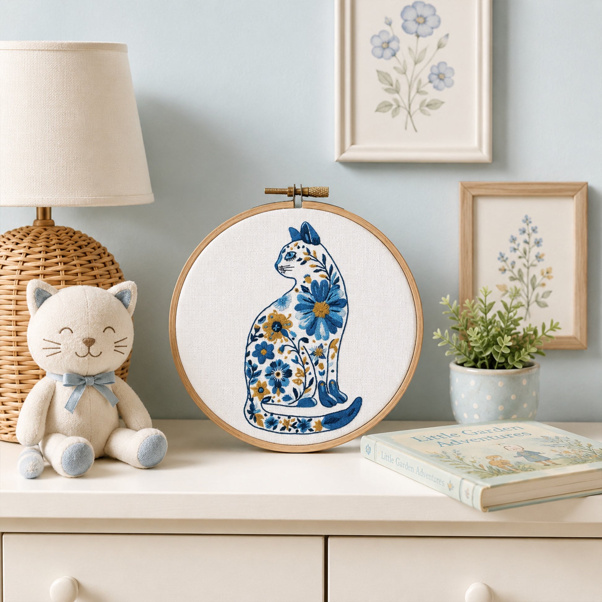 Broderidesign Lilla fiskaren & Ankan