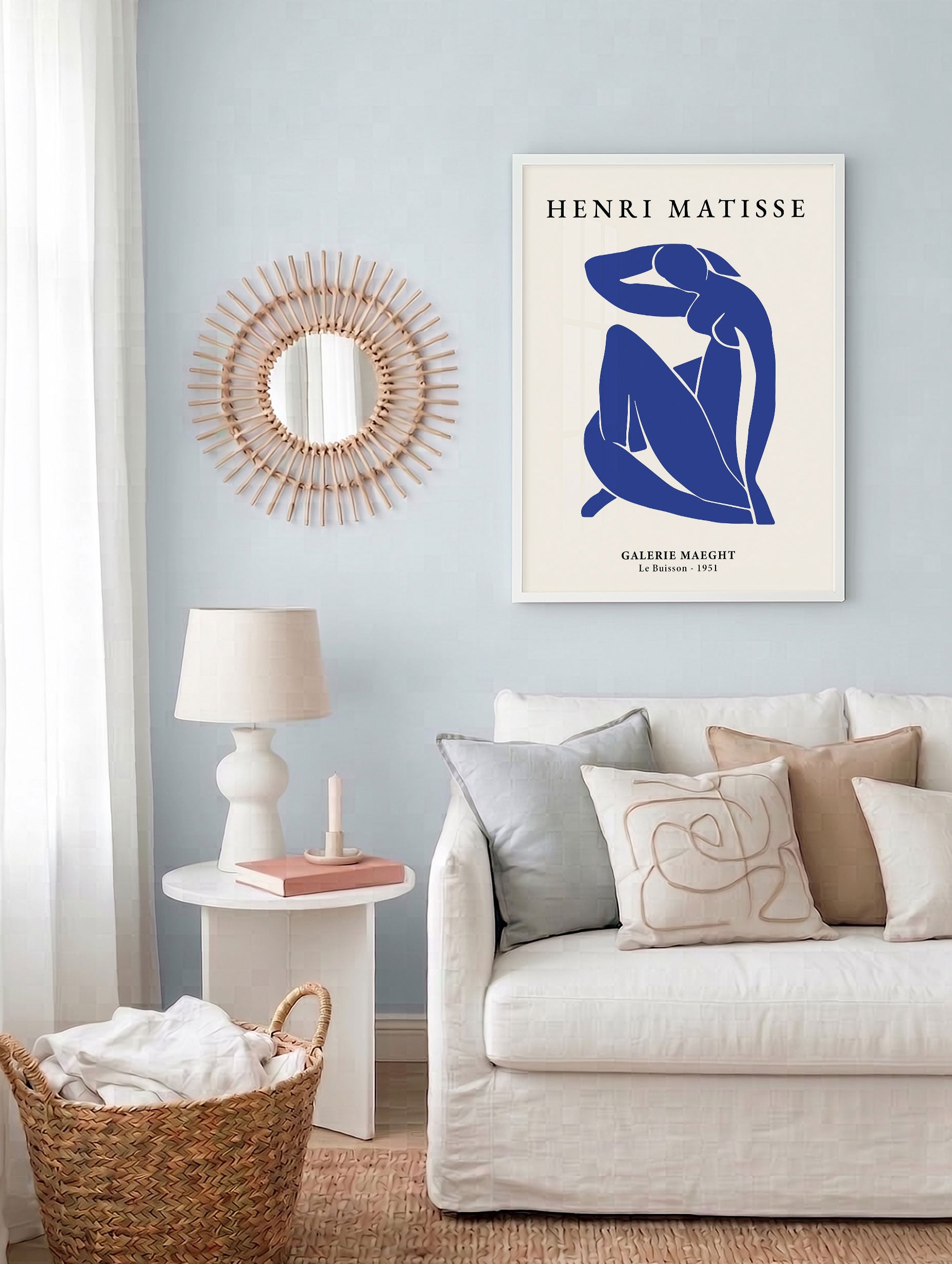 Matisse Blå Silhuett Figur Poster