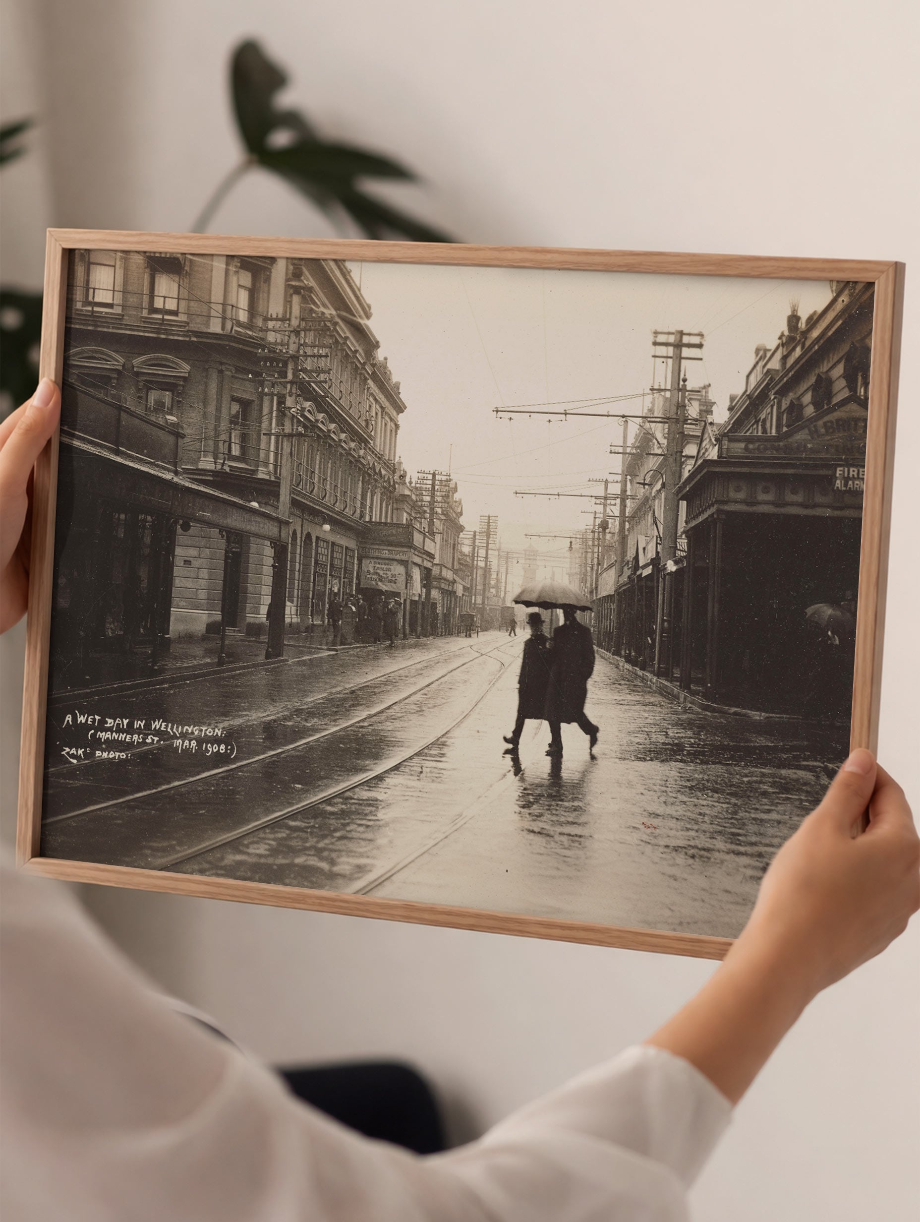 A Wet Day in Wellington Vintage Poster No 2 Vintage Poster Mockup