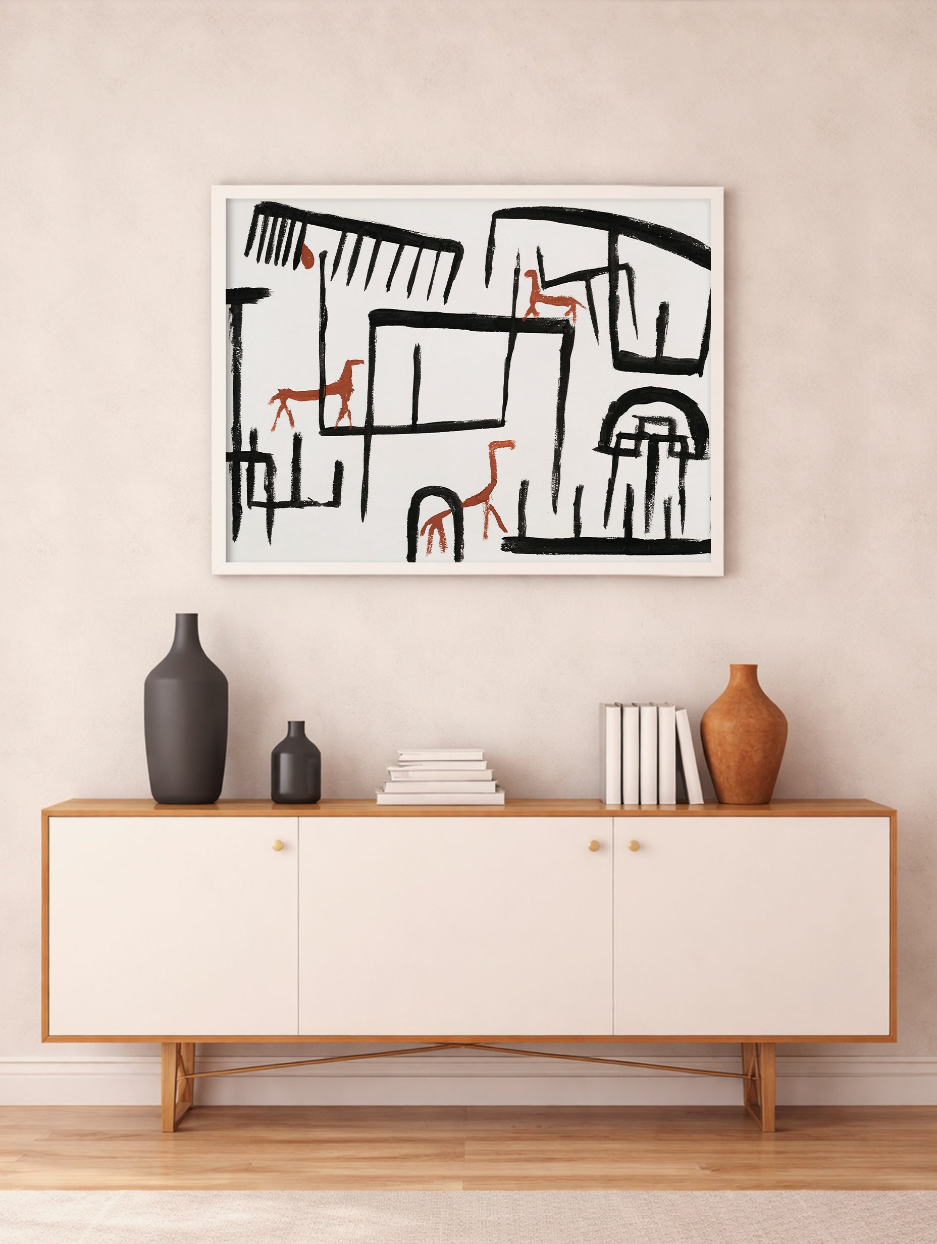 Animals in an Enclosure Paul Klee Art Print Mockup