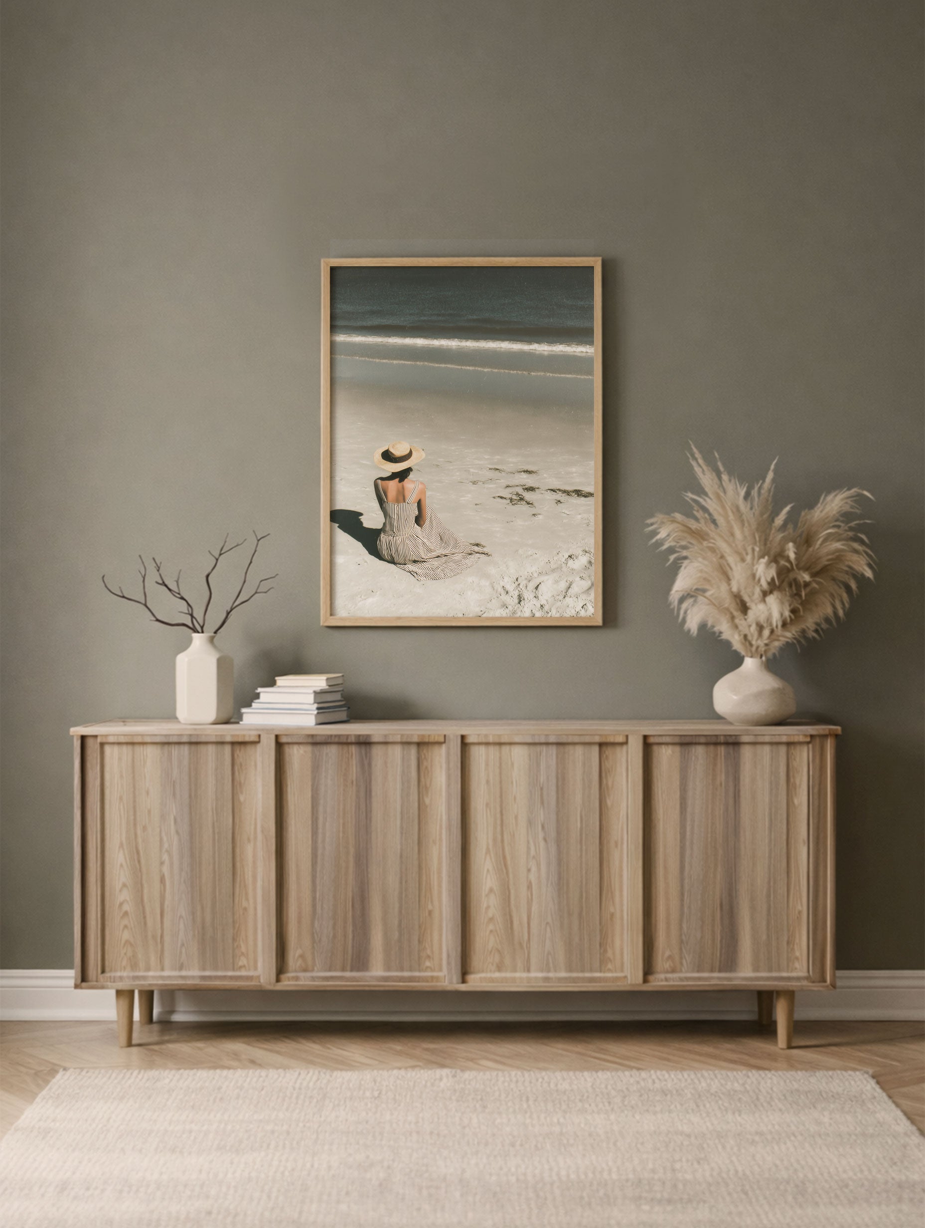 Beauty in Beach Ocean Wall Art Mockup