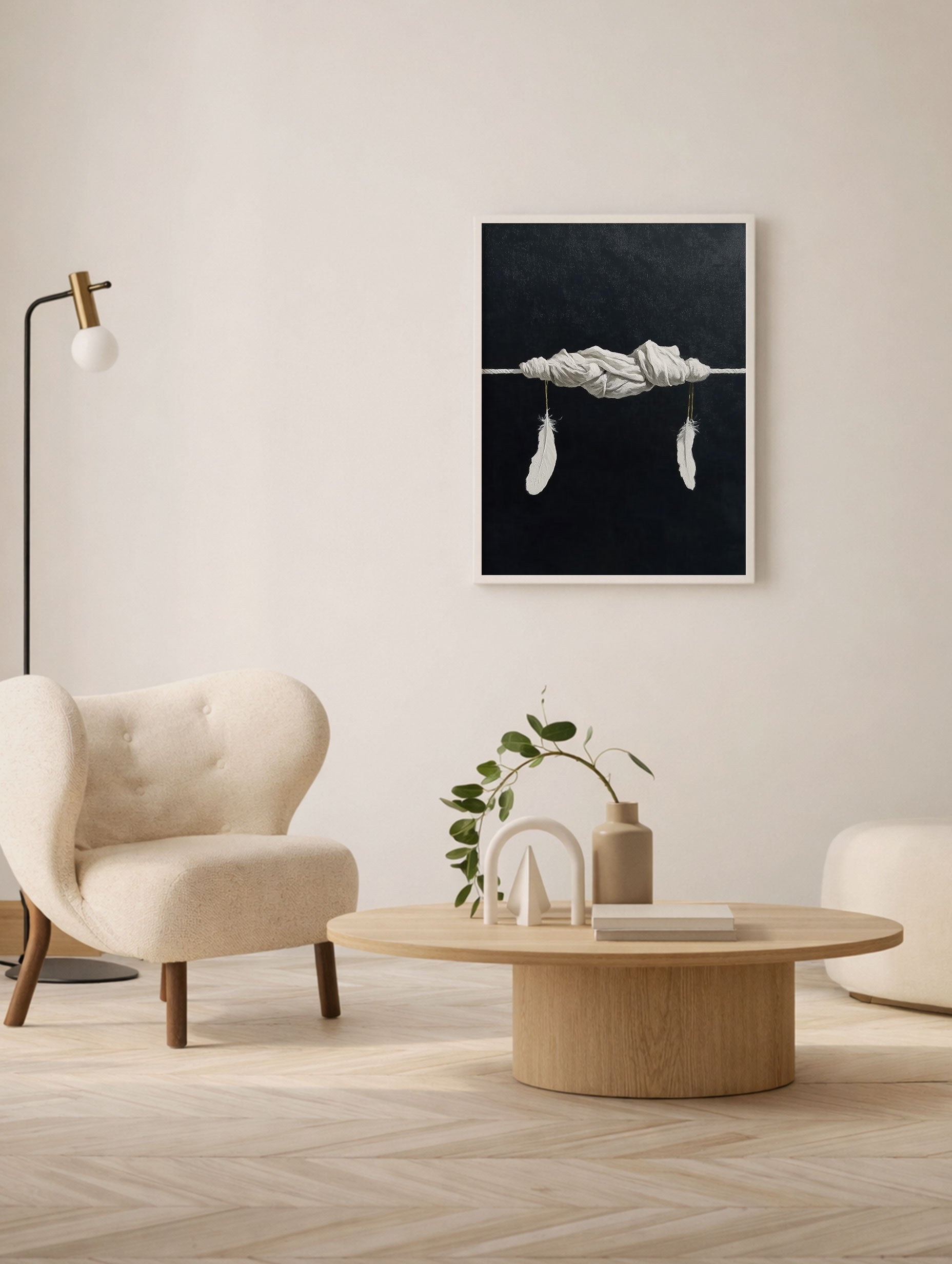 Between Two Ends Minimalist Art Print Mockup