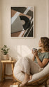 Black Vinyl Record Retro Wall Art Mockup