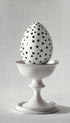 Black and White Polka-Dotted Egg Kitchen Artwork