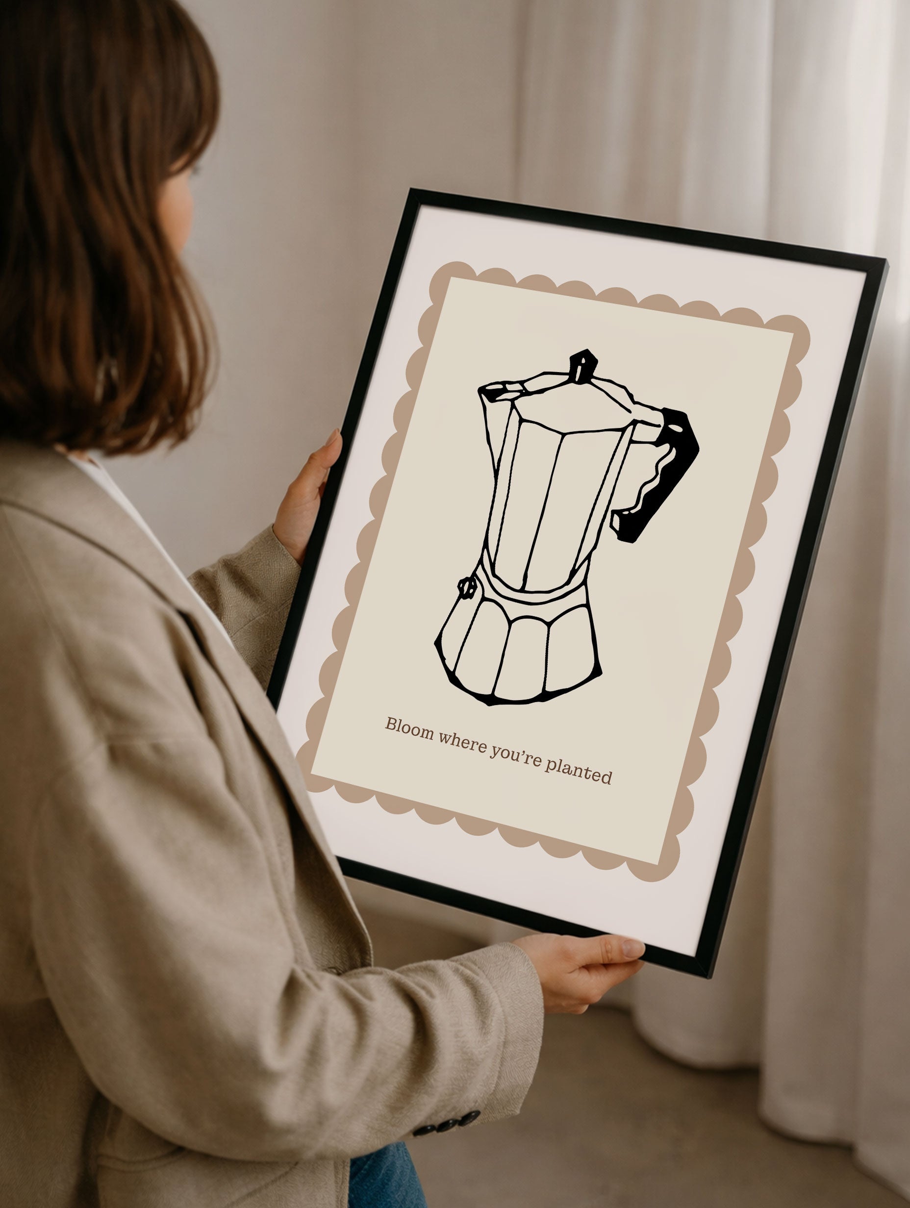 Bloom Where You’re Planted Coffee Artwork Mockup