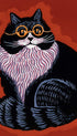Bold Textured Cat Animal Art Print