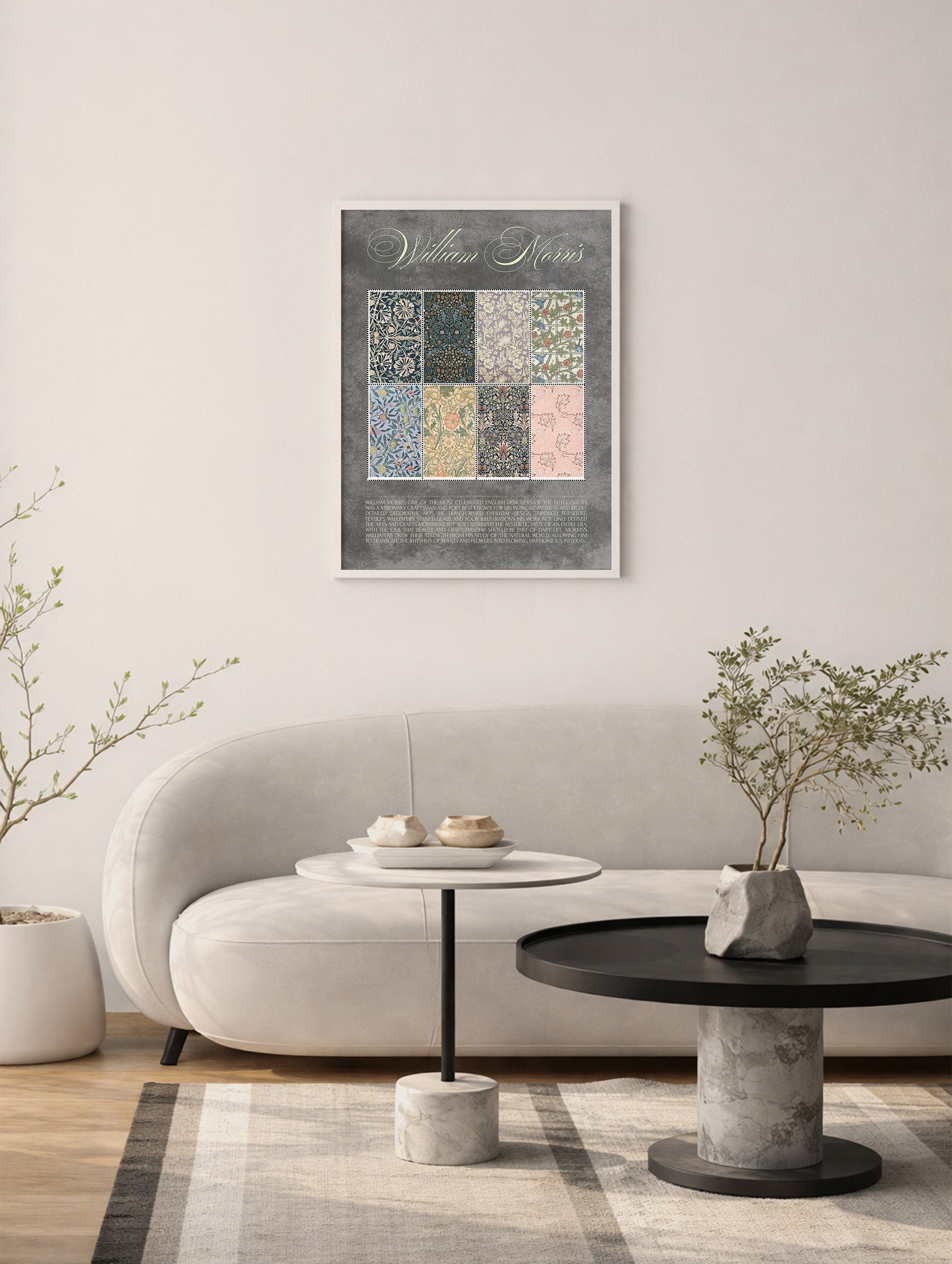 Botanical Patterns William Morris Art Print Mockup