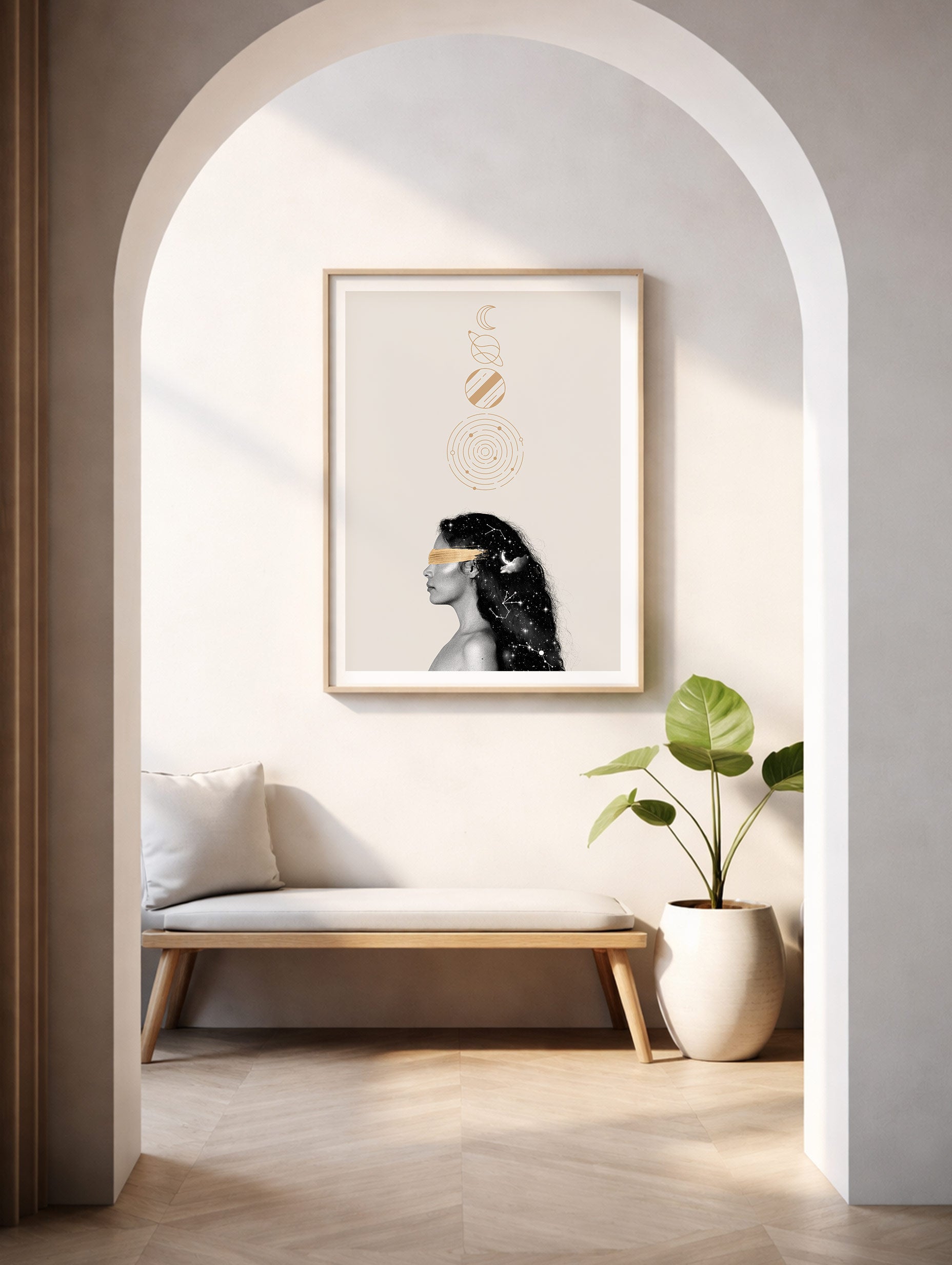 The Celestial Illustration Poster Mockup