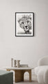 Cheetah Black and White Animal Poster Mockup