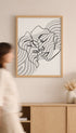 Couple Faces Line Art Print Mockup