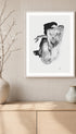 Crouching Nude in Shoes and Black Stockings, Back View - Egon Schiele Mockup