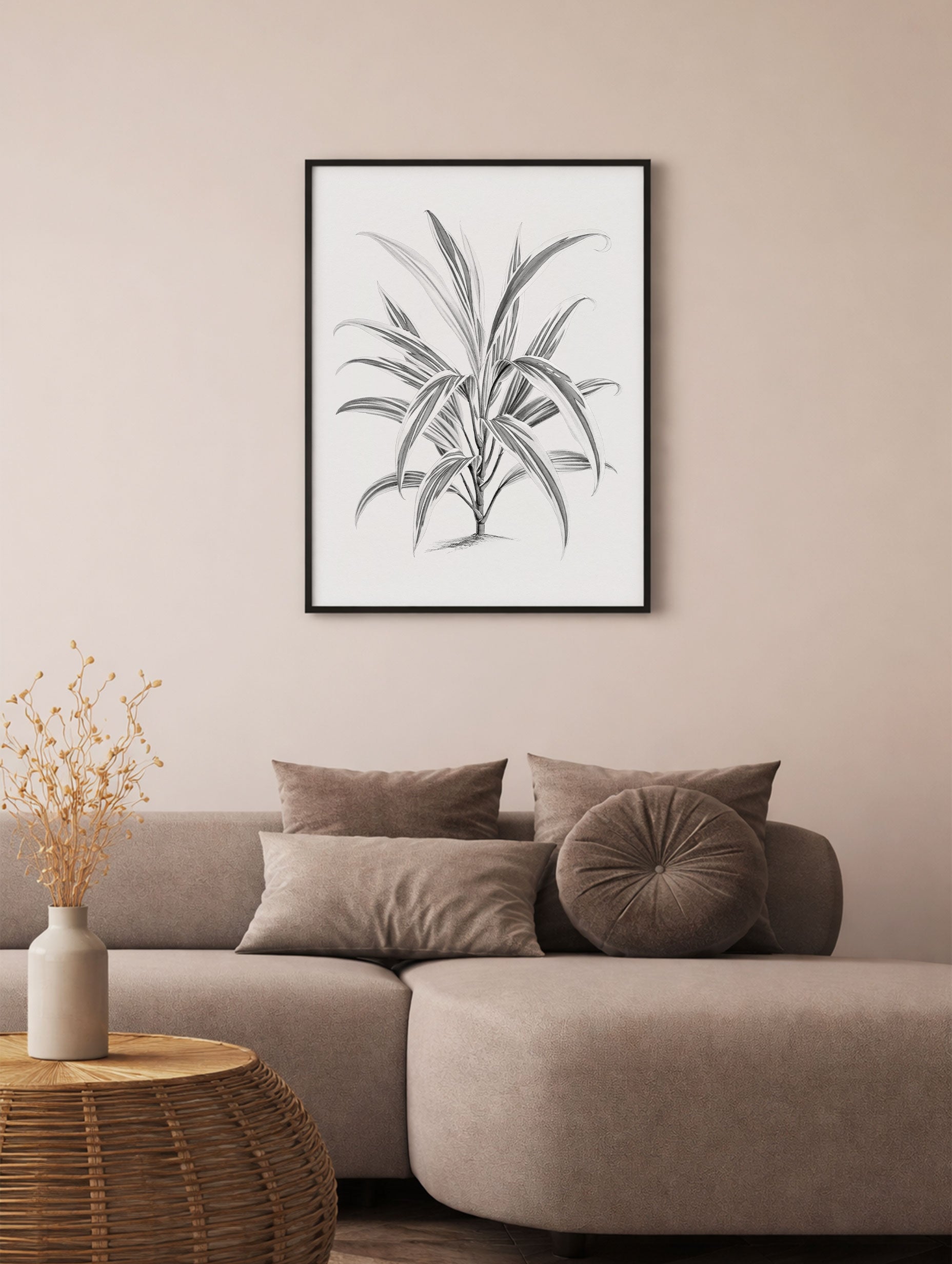 Dracaena Aurantiaca Tree Art Print Mockup