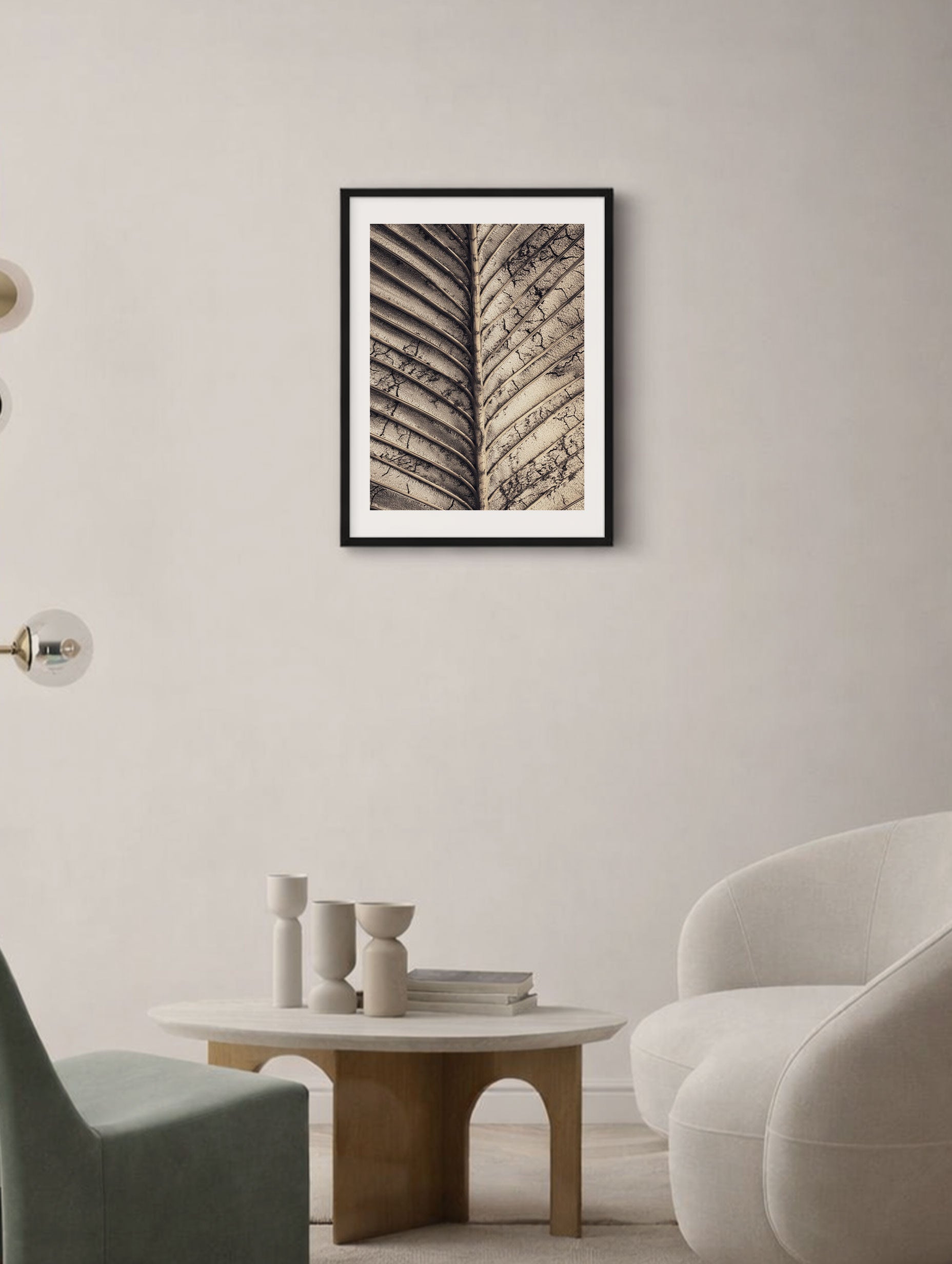 Dried Palm Leaf Art Print Mockup