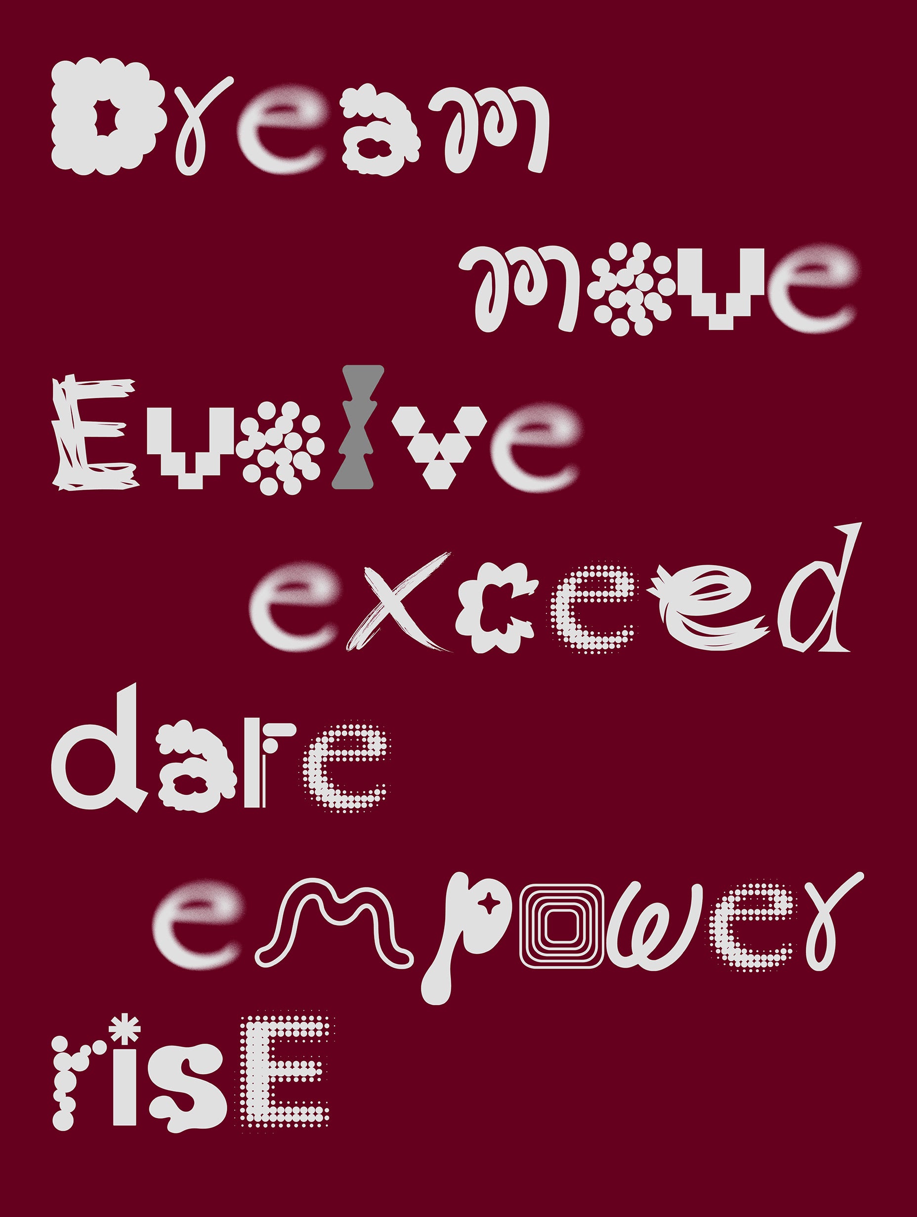 Evolve Exceed Empower Motivational Poster