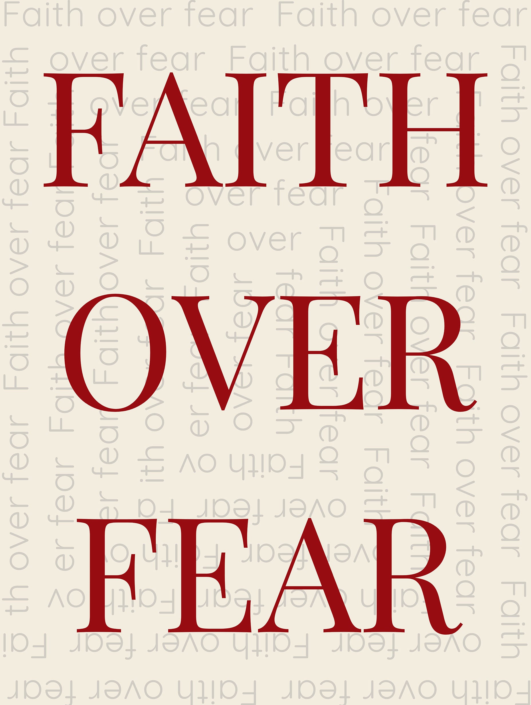 Faith Over Fear Motivational Poster