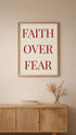 Faith Over Fear Motivational Poster Mockup