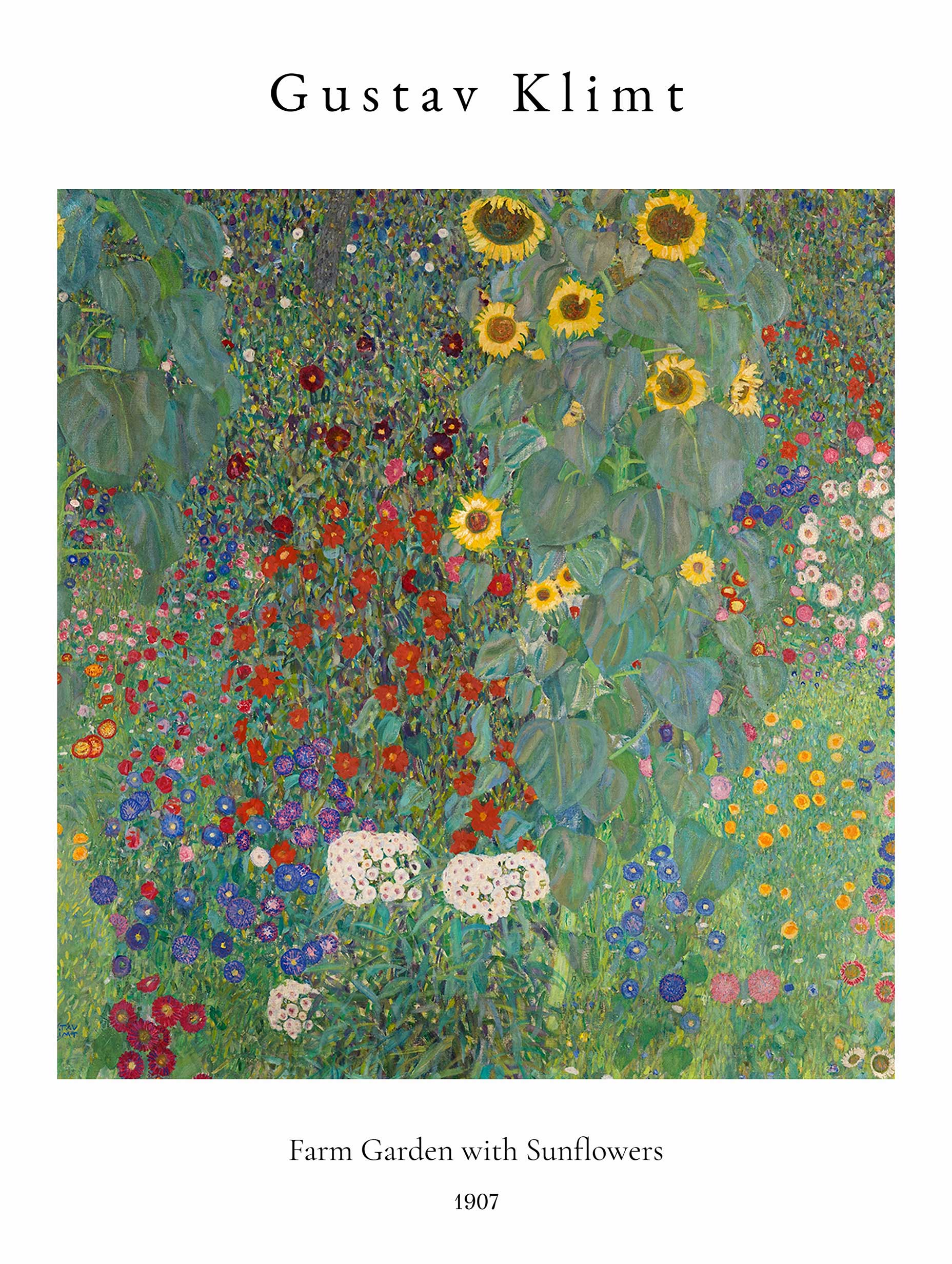 Farm Garden with Sunflowers - Gustav Klimt