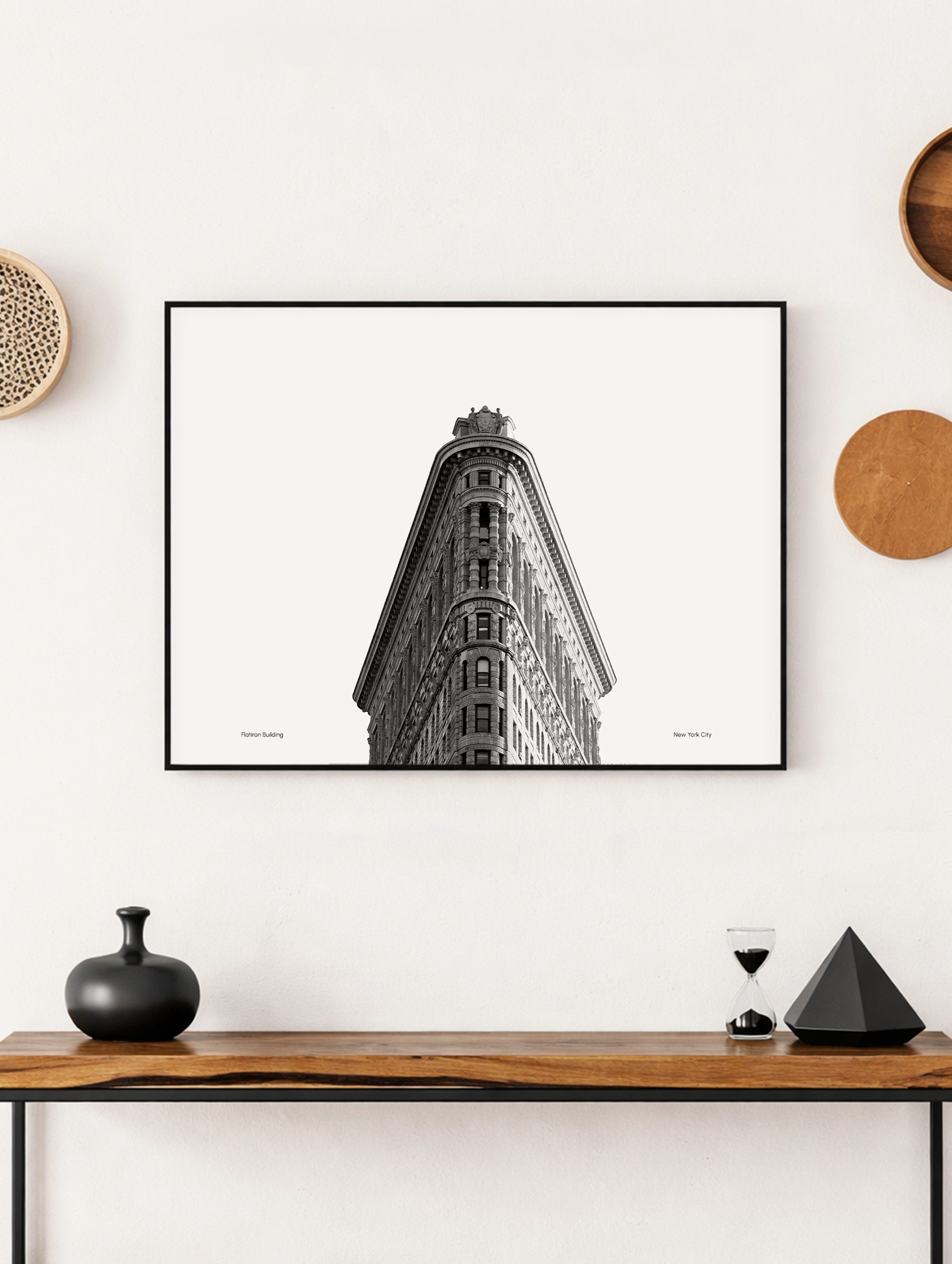 Flatiron Building Black and White Poster Mockup