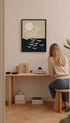 Flying Birds Painting Animal Art Print Mockup
