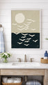 Flying Birds Painting Animal Art Print Mockup