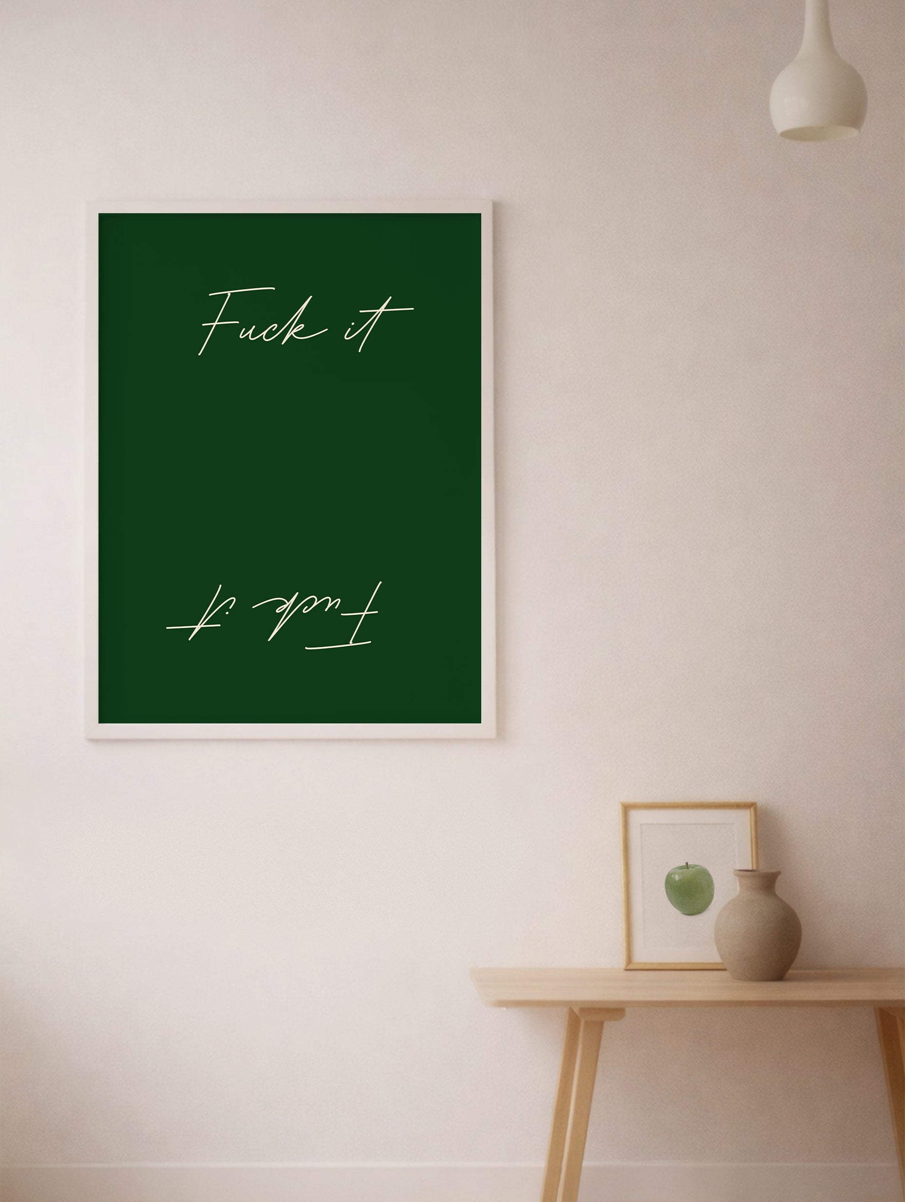 Fuck It Minimalist Typography Poster Mockup