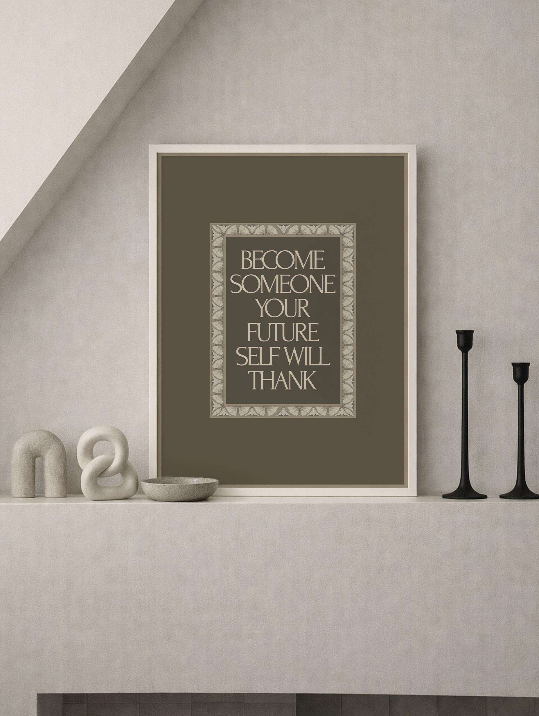 Future Self Motivational Poster Mockup