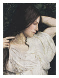 Girl Arranging Her Hair Abbott Handerson Thayer Art Print