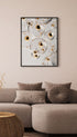 Gold Bubble Pattern Abstract Poster Mockup