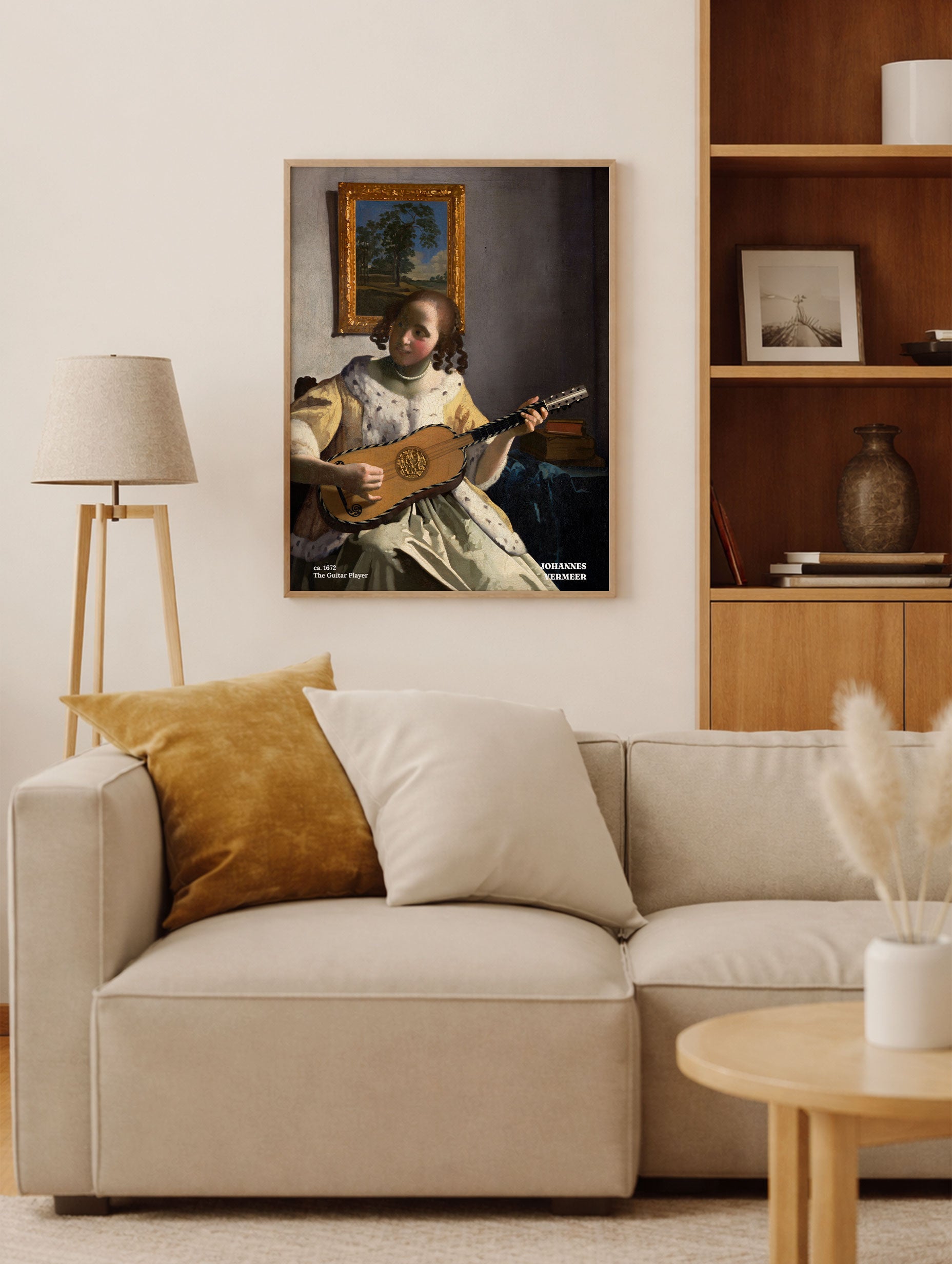 The Guitar Player Johannes Vermeer Art Print Mockup