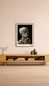Head of a Skeleton Van Gogh Art Mockup