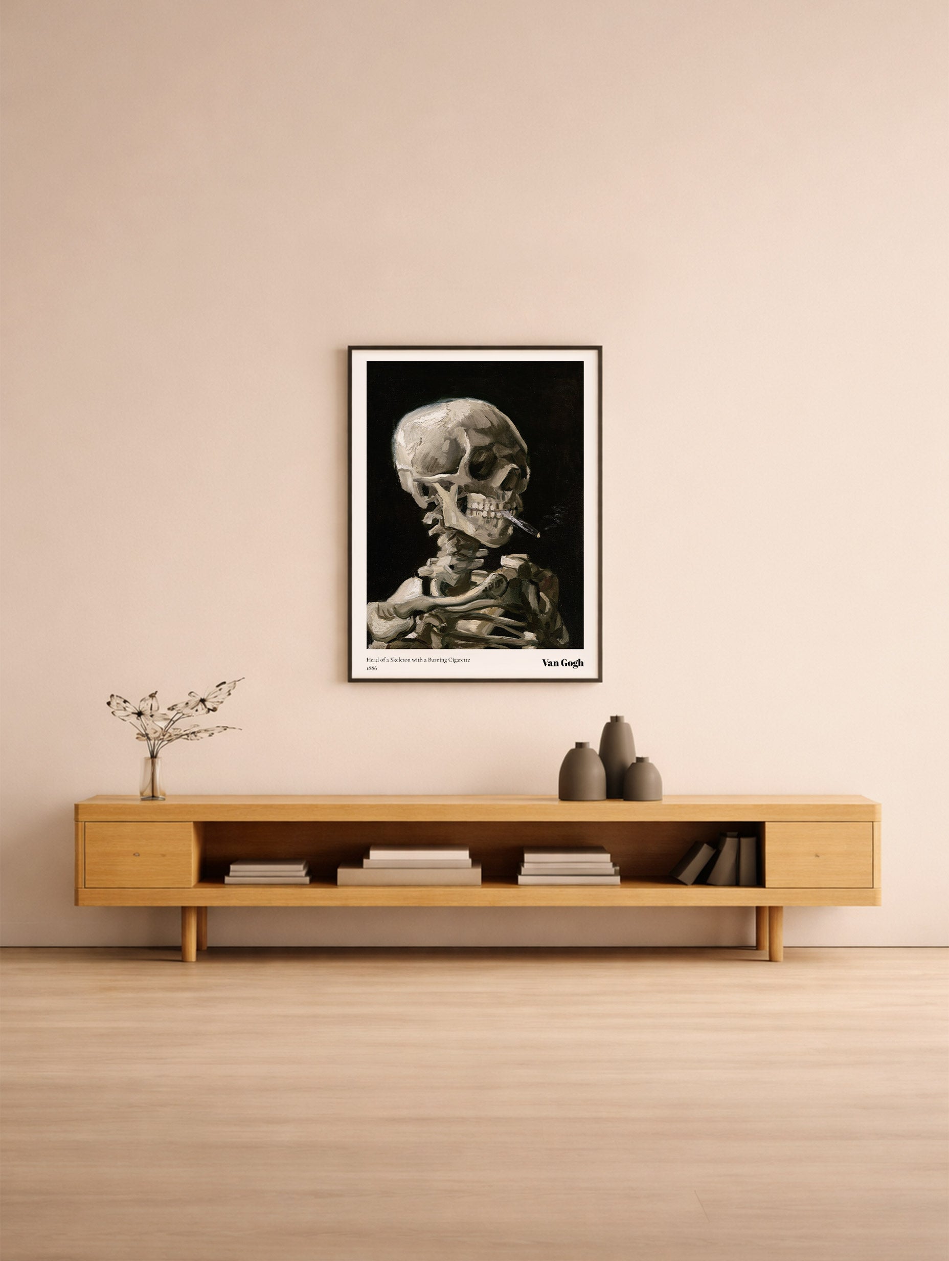 Head of a Skeleton Van Gogh Art Mockup