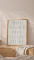 Hello Bonjour Ciao Namaste Ni Håo Poster Mockup