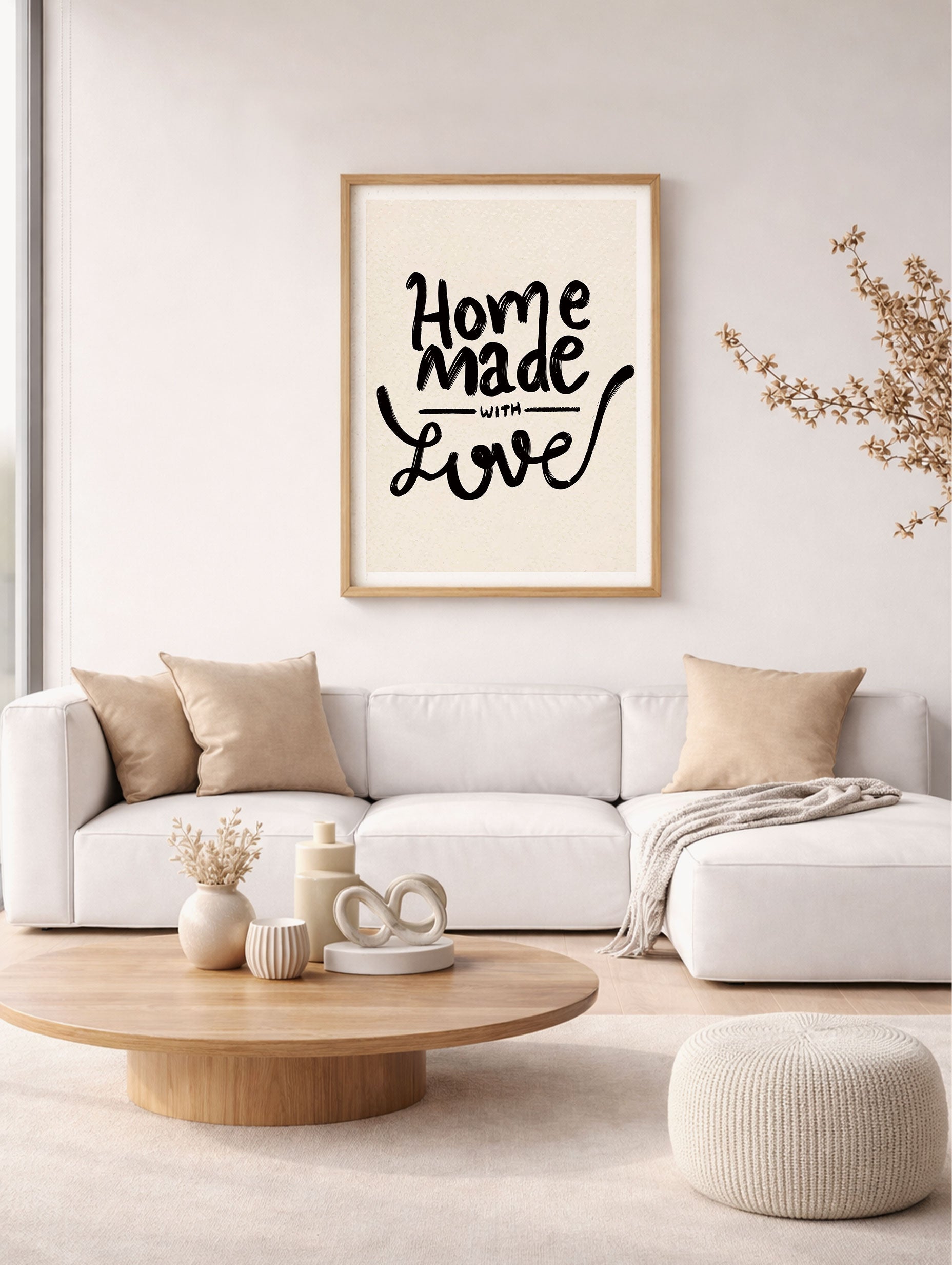 Home Made with Love Typography Poster Mockup