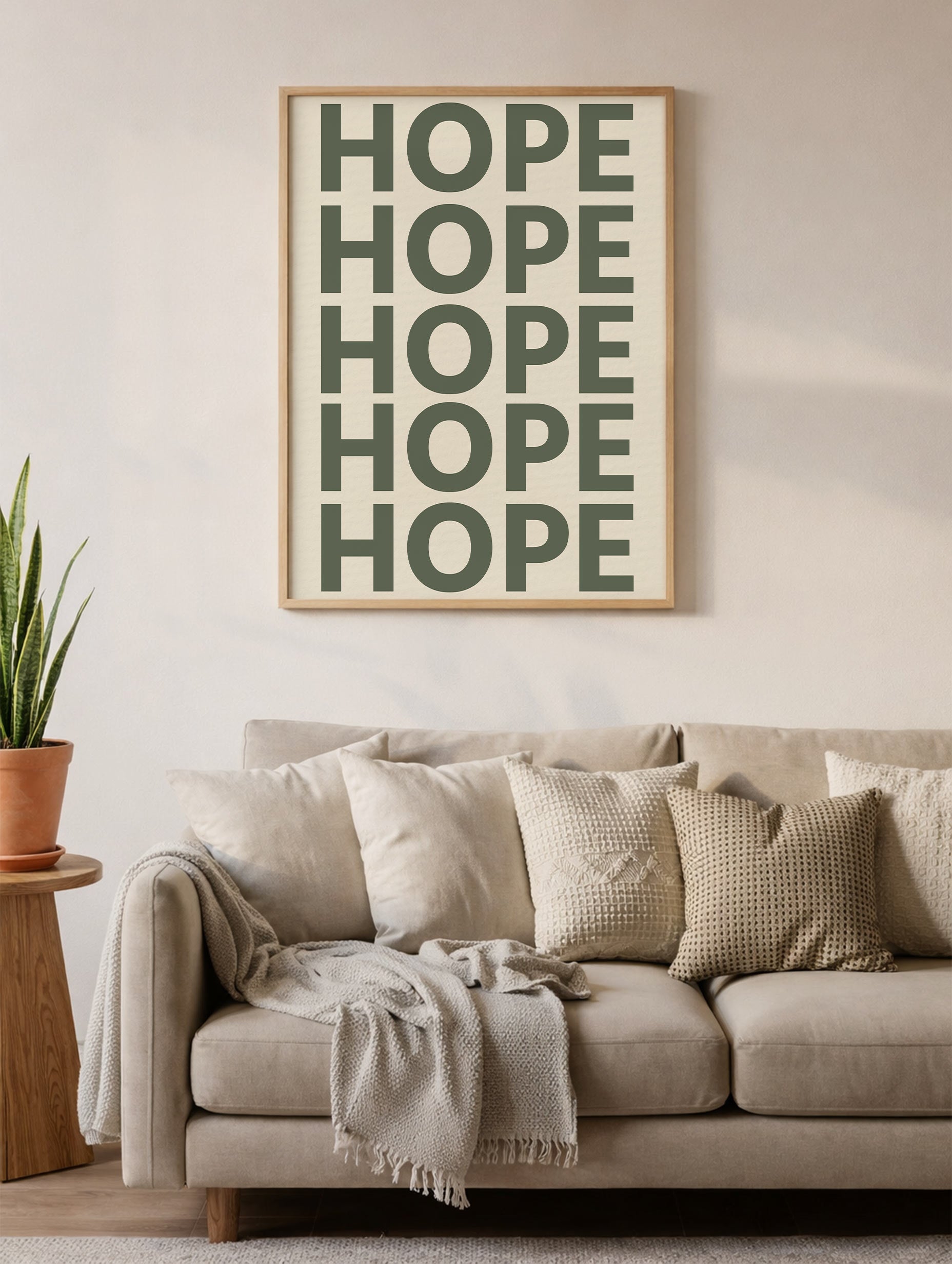 Hope Minimalist Typography Poster Mockup