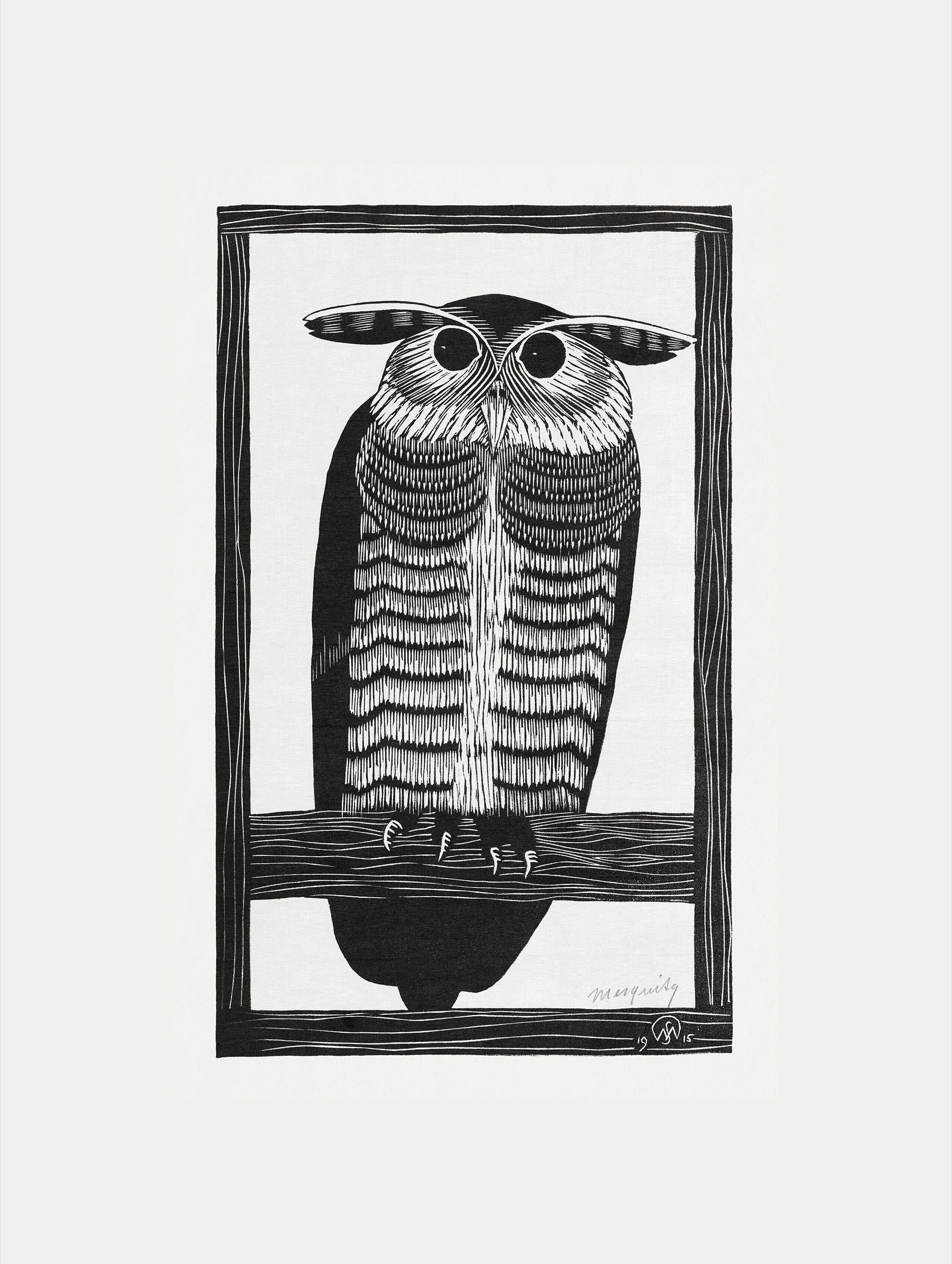 Horned Owl Samuel Jessurun de Mesquita Art Print
