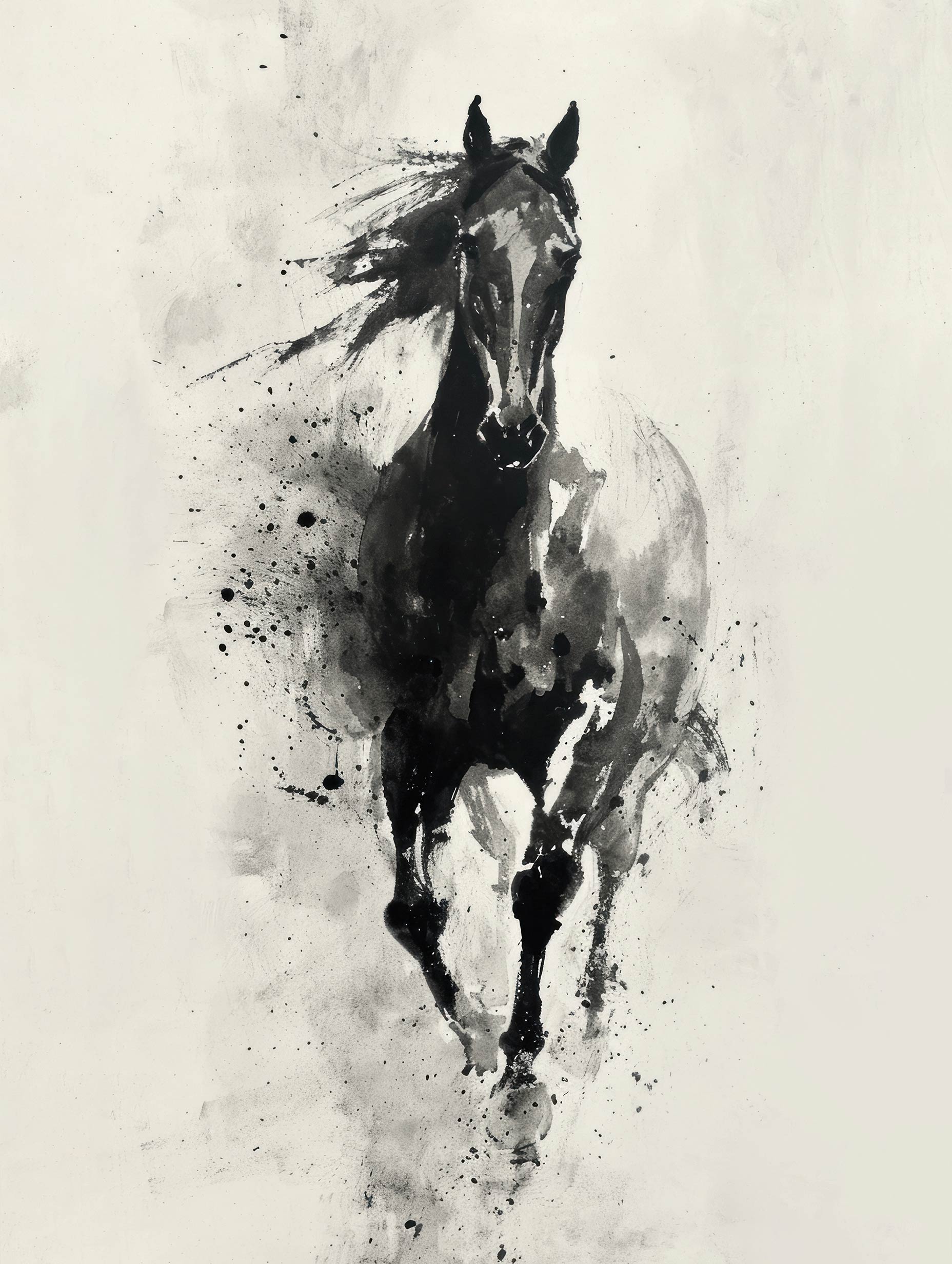Horse in Ink Animal Art Print