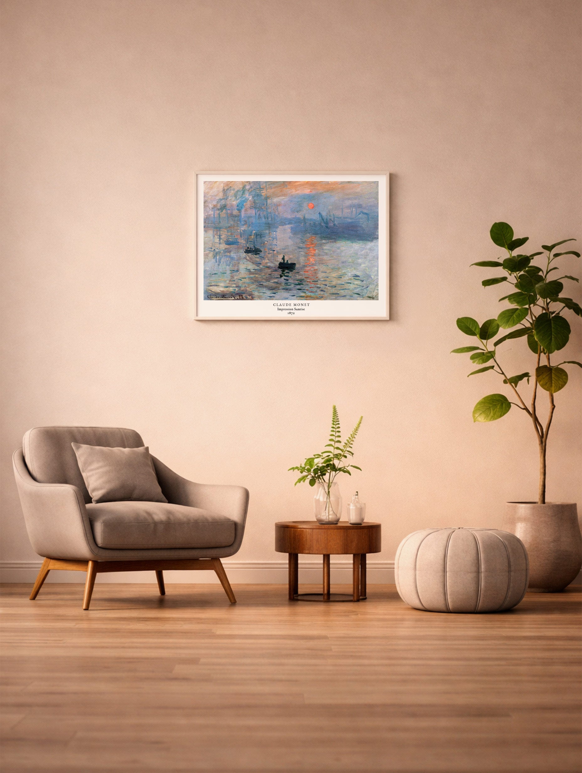 Impression, Sunrise Claude Monet Art Print Mockup