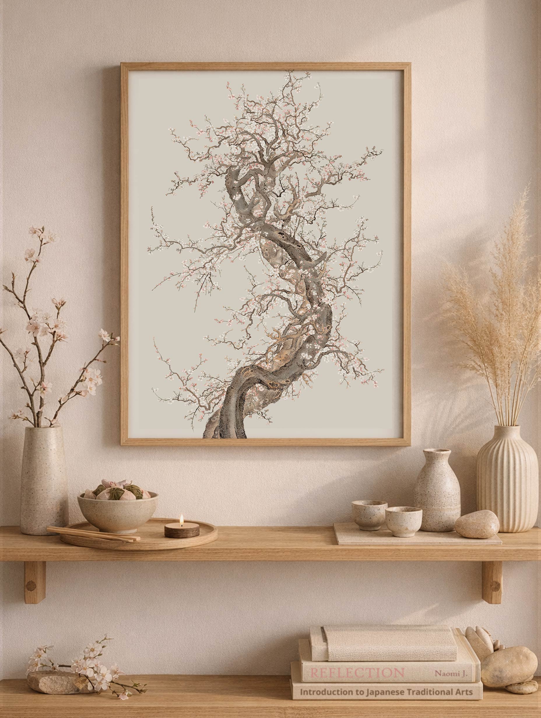 Japanese Plum Blossom Poster Mockup