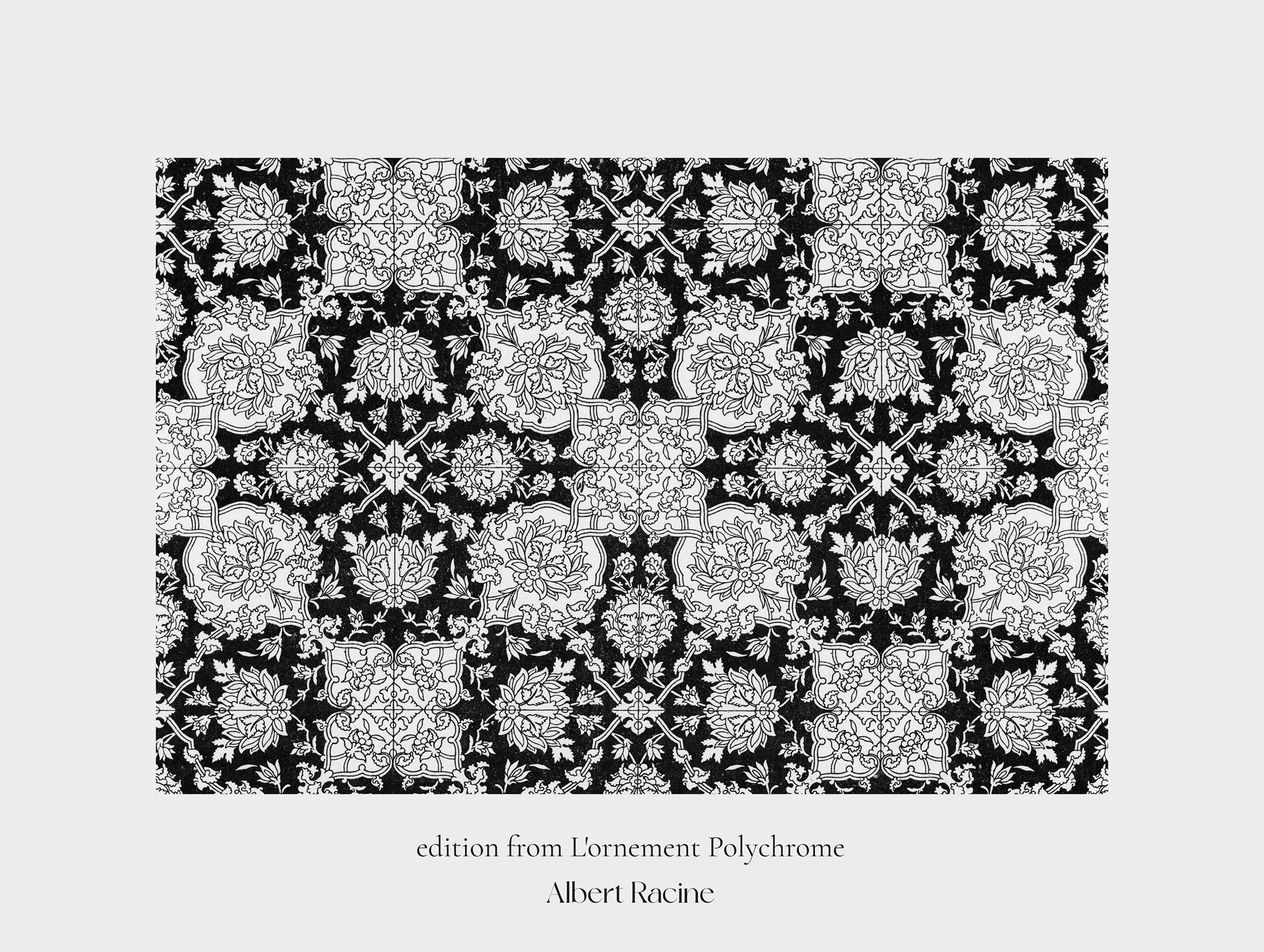 L'Ornement Polychrome Albert Racinet Abstract Flower Art Print