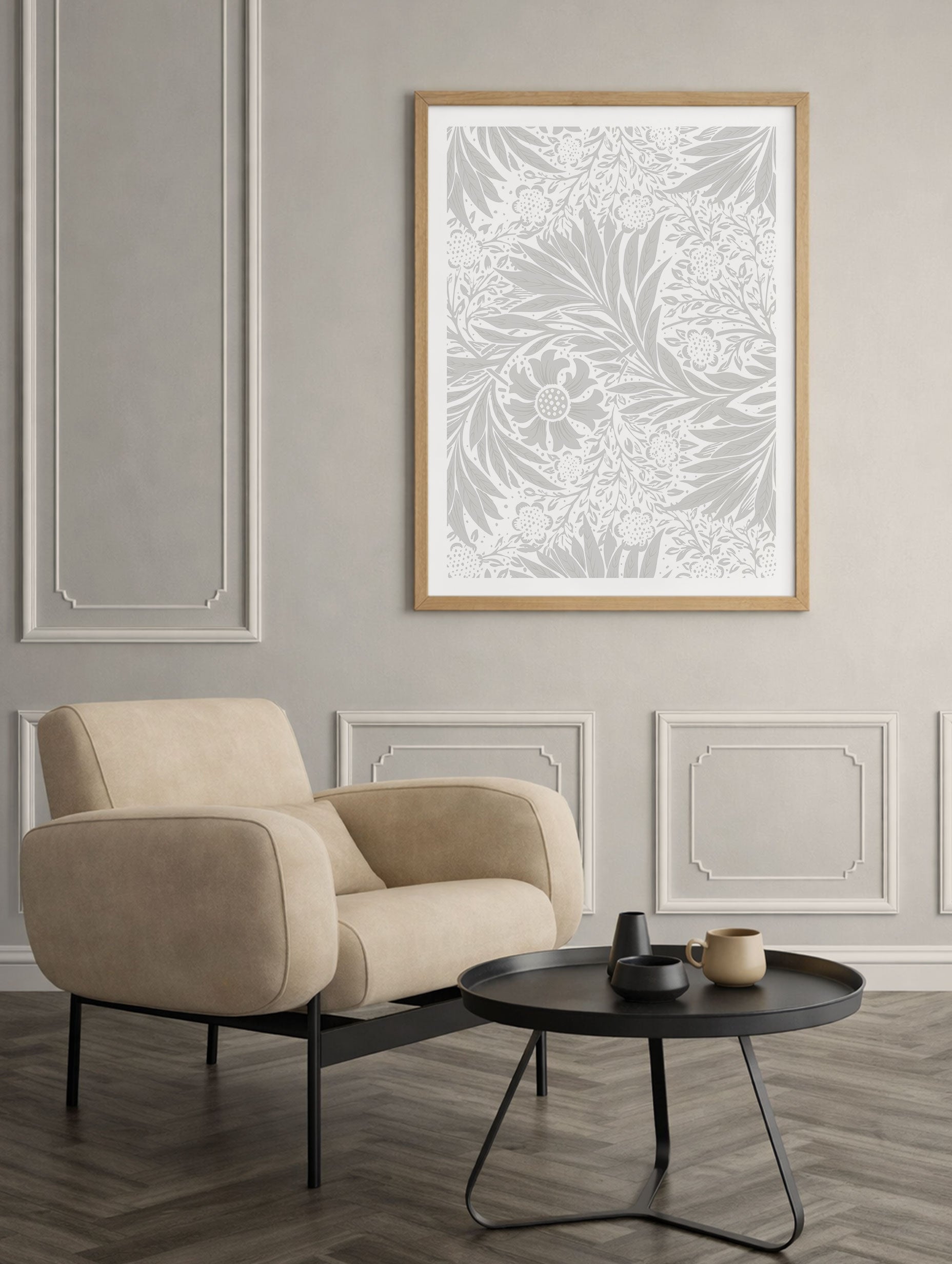 Leaf Pattern William Morris Art Print Mockup