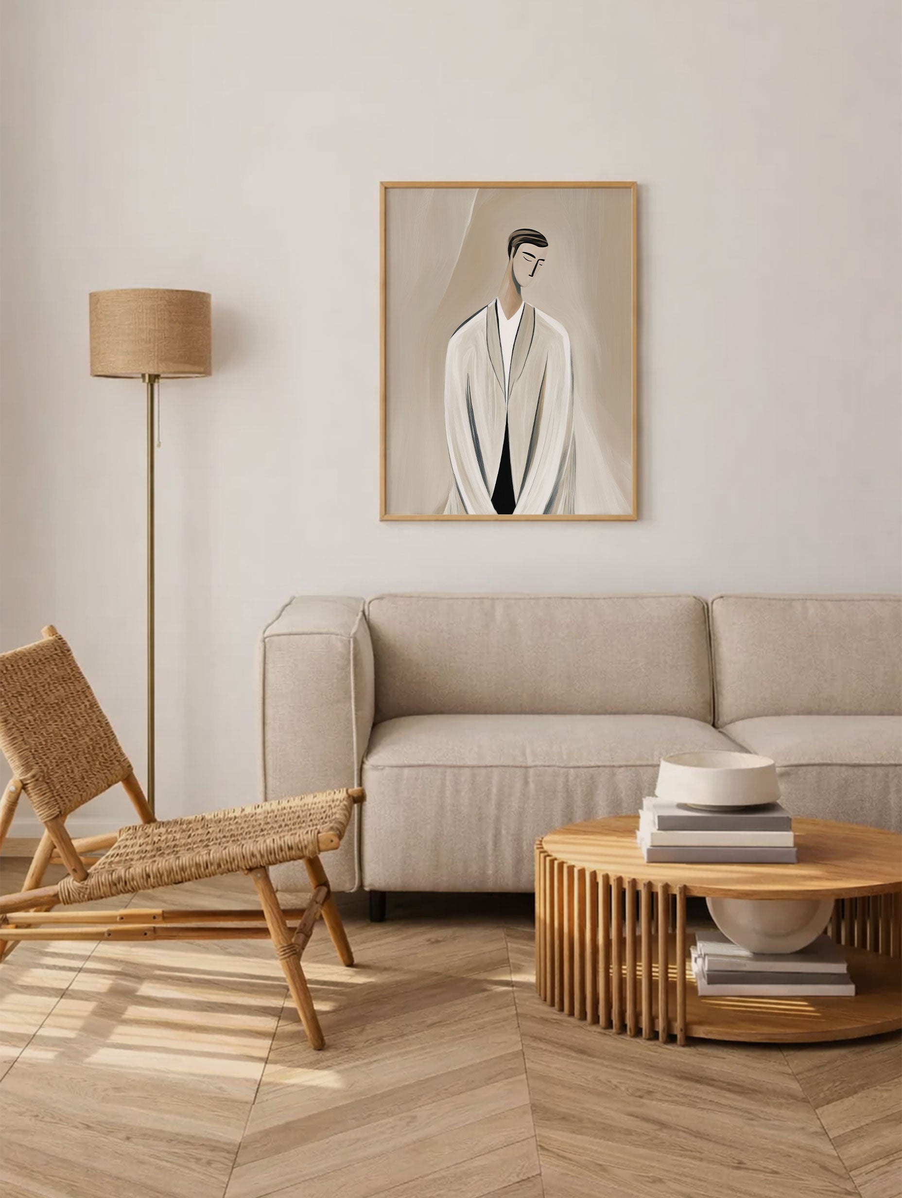Men in a White Coat Art Print Mockup