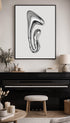 Metallic Liquid Shape Minimalist Poster Mockup